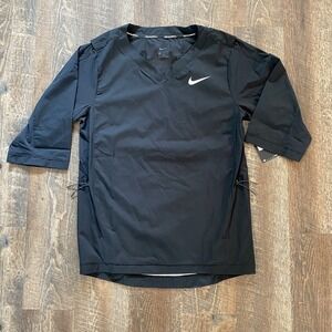 Nike Men's Dri Fit Baseball 3/4 Sleeve Jacket black 897383-010 Size S